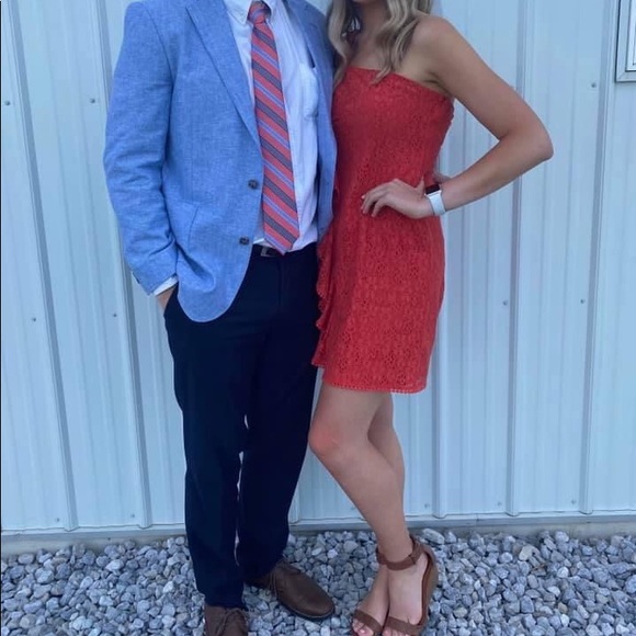 Cupcakes and Cashmere Burnt Red One Shoulder Dress - Picture 8 of 9